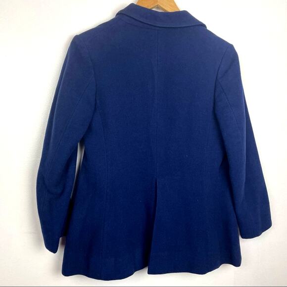 Vintage | Wool Blue Blazer Red Buttons James Smart Med - Picture 2 of 10